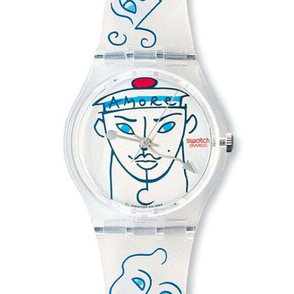 Vintage Swatch Artist Collection Watch "Flowers" GK207 Designed By Lindsay Kemp - Picture 1 of 5
